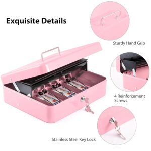 CAJA CHICA METAL PARA GUARDAR BILLETES Y MONEDAS